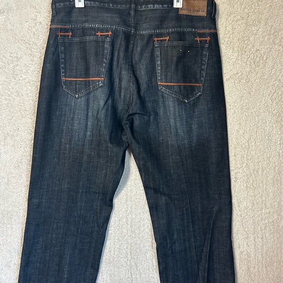 Nautica Mens Dark Blue Straight Fit Stretch Denim  Size 40x32 Y2K Grunge - Picture 5 of 8